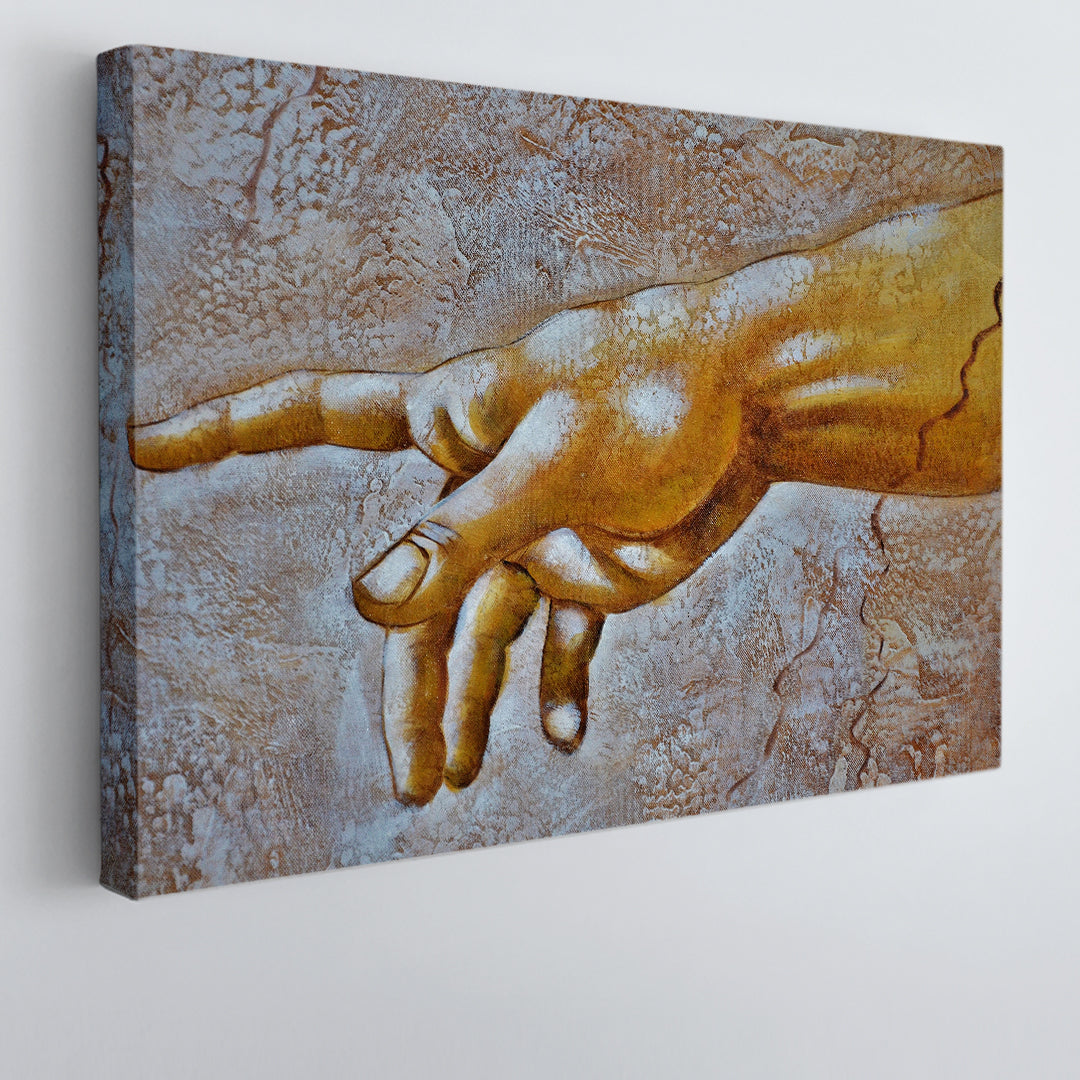 HAND OF GOD Religious Da Vinci Style Religious Modern Art Artesty   