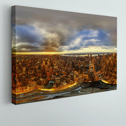 PANORAMA POSTER Manhattan from Empire State Building Cities Wall Art Artesty 1 panel 24" x 16" 