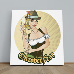 Oktoberfest Pin-up Woman Poster Religious Modern Art Artesty   