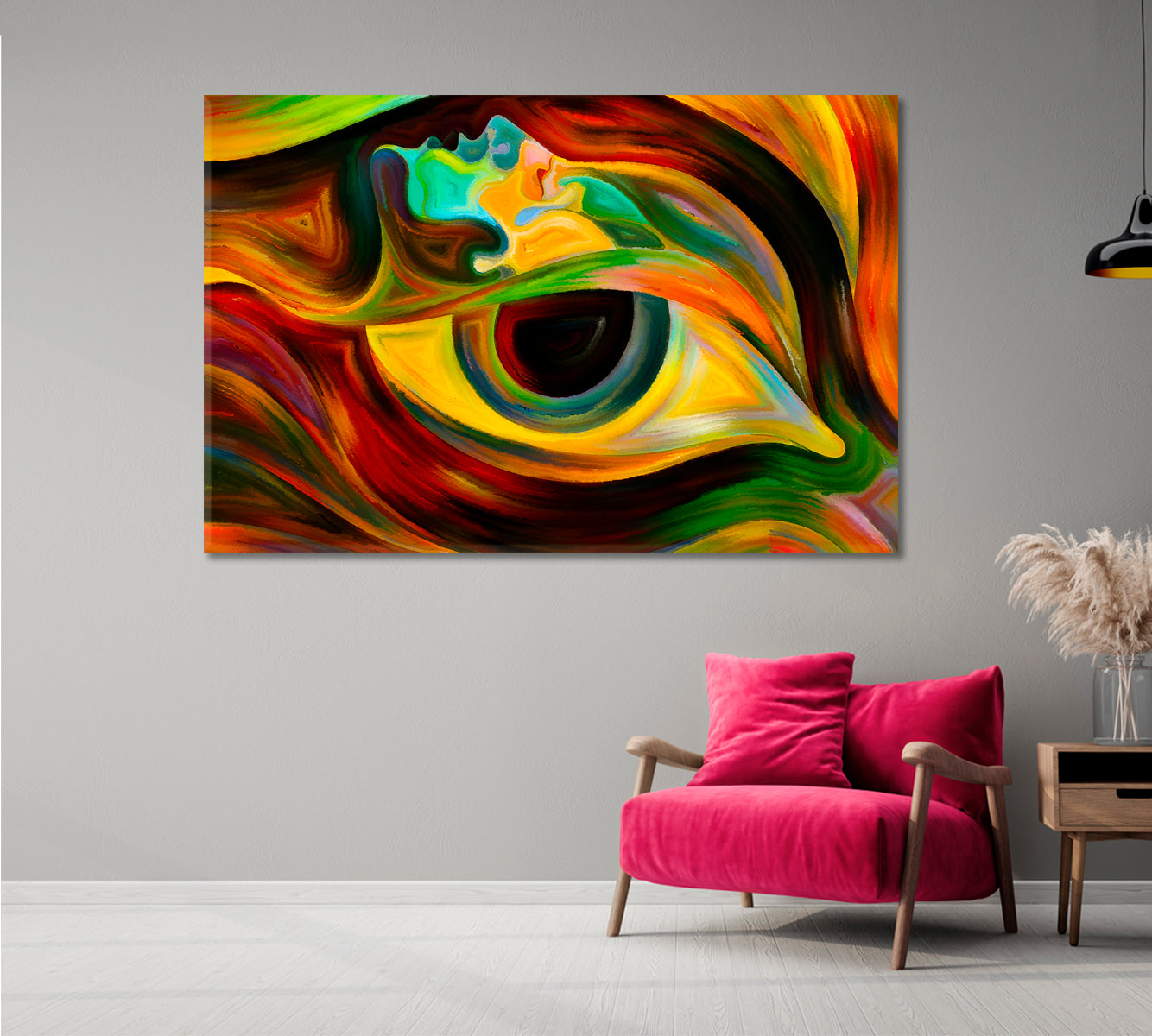 Abstract Colorful Human Face and Eye Consciousness Art Artesty   