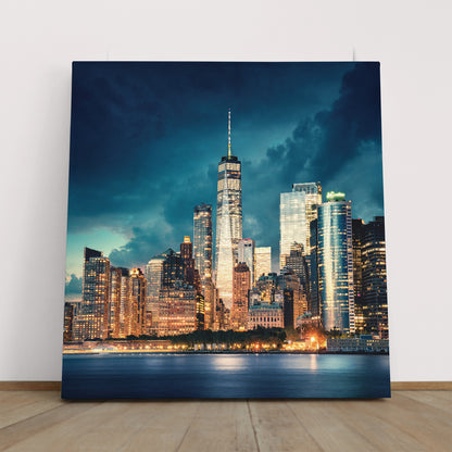 New York City Manhattan Skyscrapers Cities Wall Art Artesty 1 Panel 12"x12" 