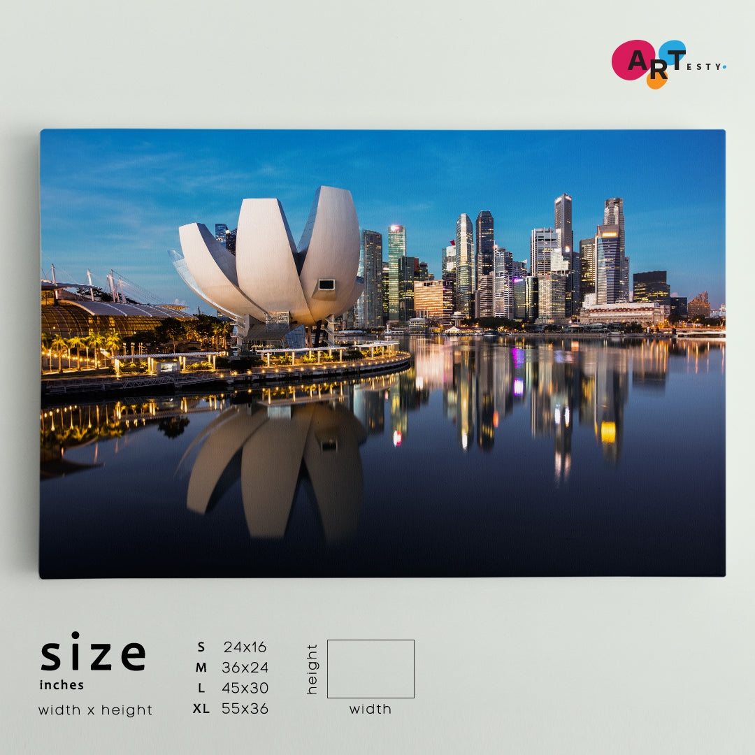 SINGAPORE Urban Business Cityscape Sunset Modern Buildings Cities Wall Art Artesty   