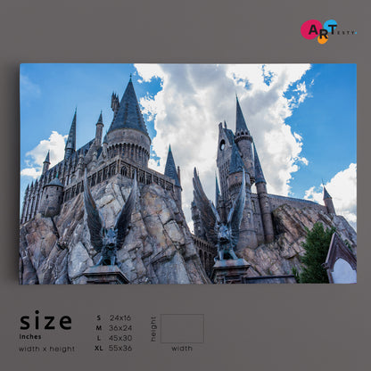 Harry Potter Universal's Islands of Adventure Orlando Florida Poster Famous Landmarks Artwork Print Artesty   