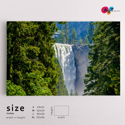 WATERFALL Vernal Falls Yosemite National Park California USA Nature Wall Canvas Print Artesty   