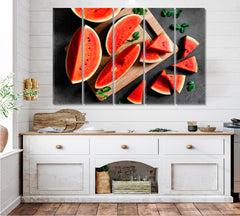 The Beauty of Watermelon Restaurant Modern Wall Art Artesty 5 panels 36" x 24" 