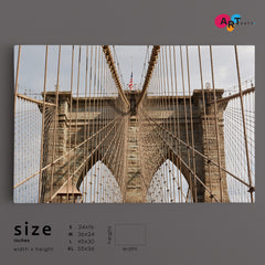Famous Brooklyn Bridge New York Poster Famous Landmarks Artwork Print Artesty   