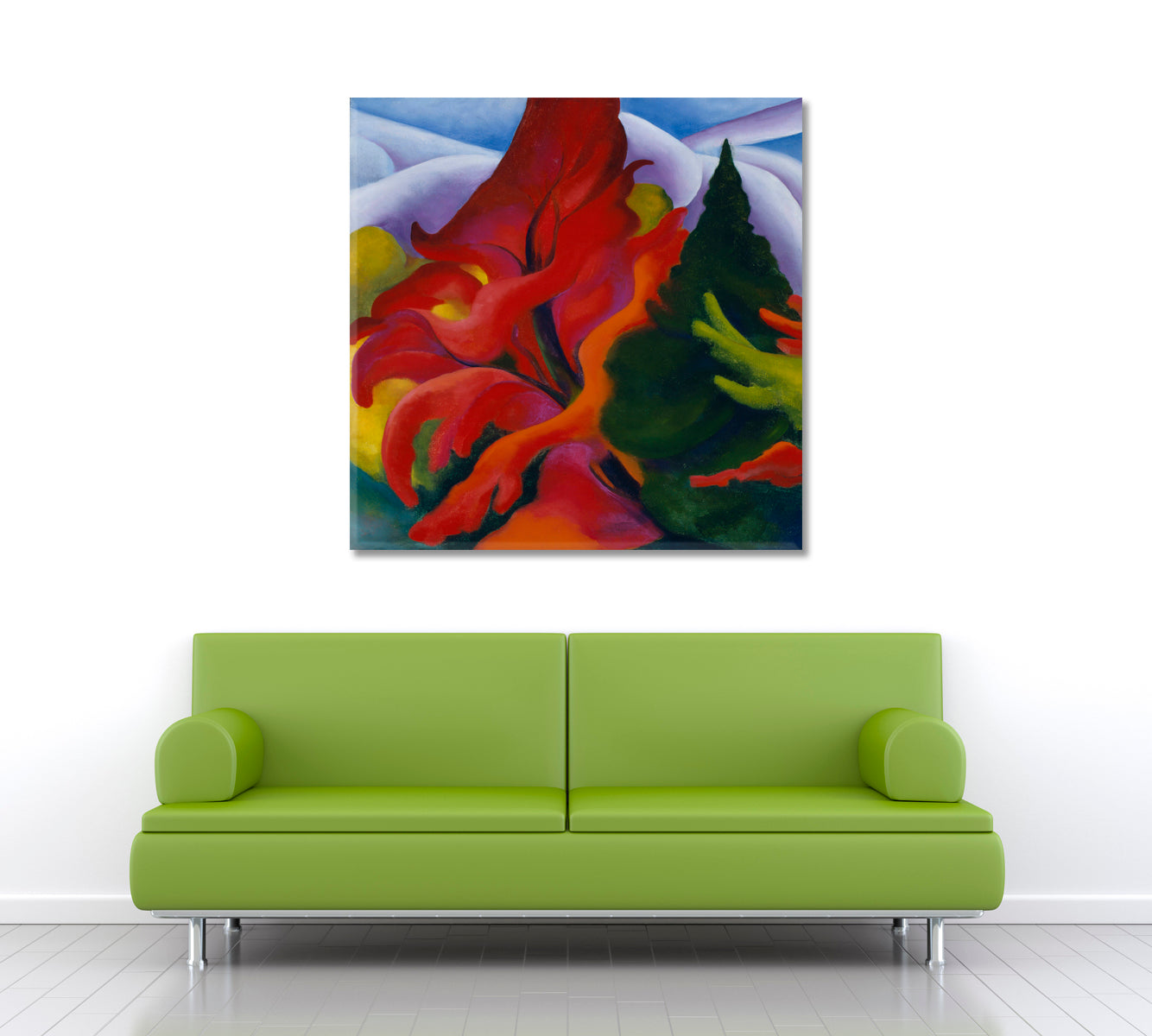NATURE Georgia o Keeffe Inspired Abstract Style Art Abstract Art Print Artesty 1 Panel 12"x12" 