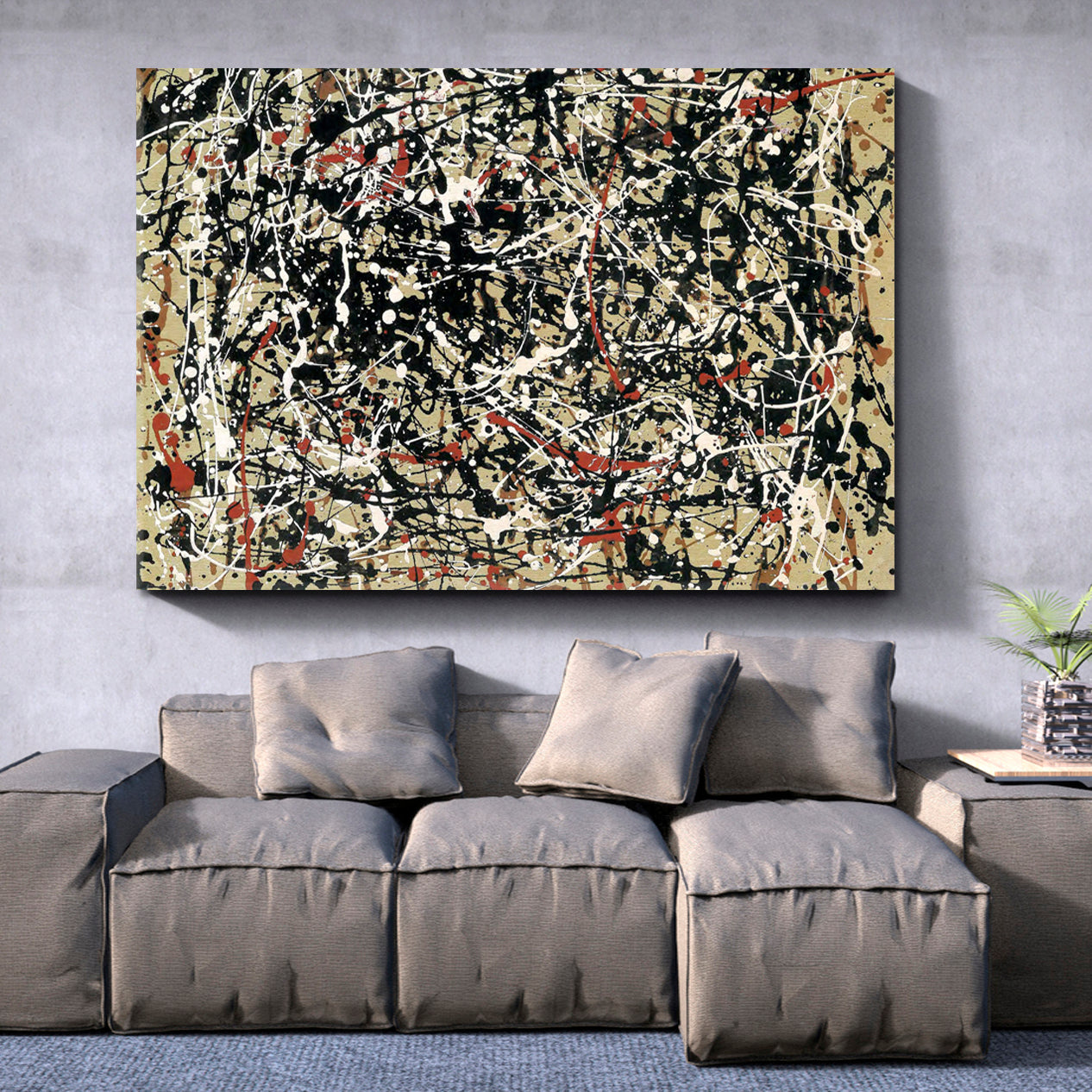 COLORFUL CENTERPIECES Jackson Pollock Style Drip Painting Abstract Art Print Artesty   