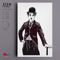 Charlie Chaplin Artwork Celebs Canvas Print Artesty   