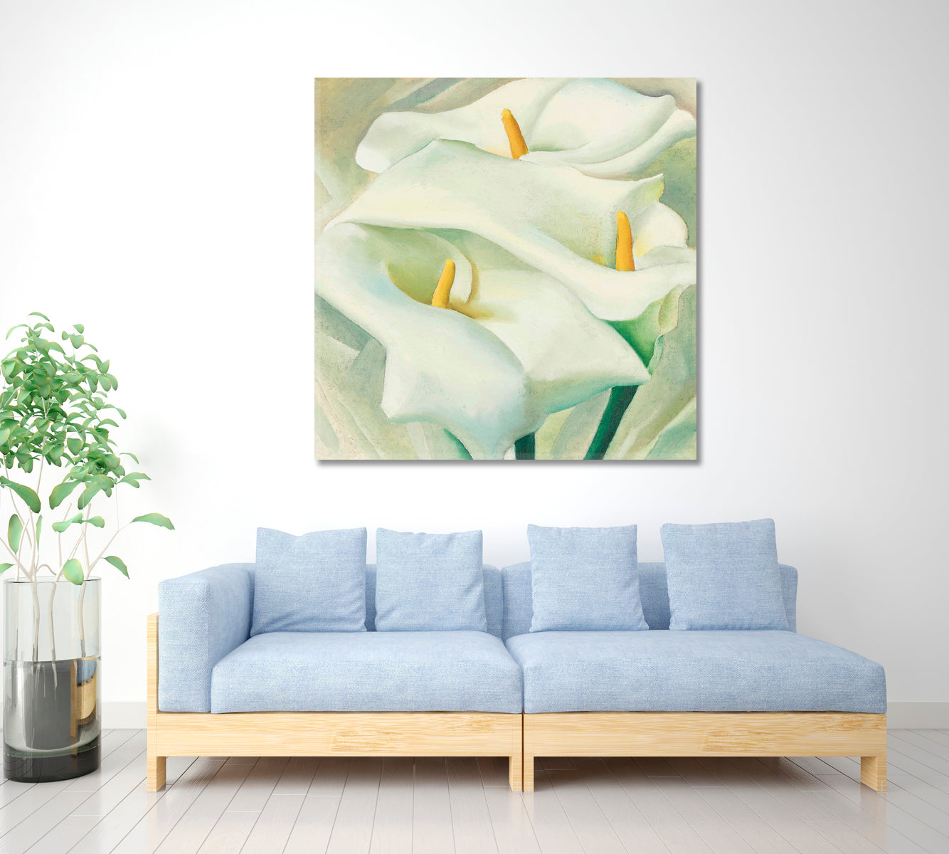 CALLA LILIES Flowers and Nature Canvas Print | Square Floral & Botanical Split Art Artesty   
