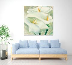 CALLA LILIES Flowers and Nature Canvas Print | Square Floral & Botanical Split Art Artesty   