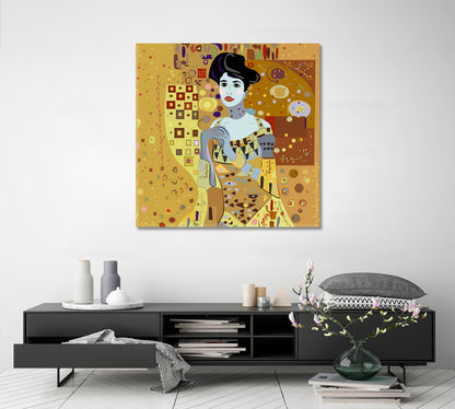 Abstract Figurative Portrait Gustav Klimt Style Fine Art Artesty   