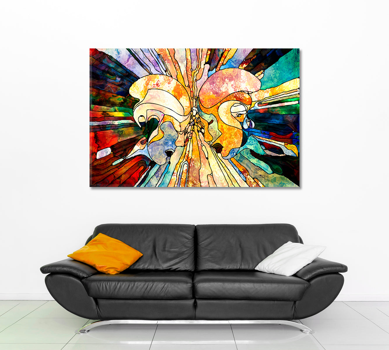 STATE OF FLUX Abstract Shapes Consciousness Abstract Art Print Artesty 1 panel 24" x 16" 