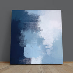 Artistic Dark And Soft Blue Brush Strokes Modern art Abstract Art Print Artesty   