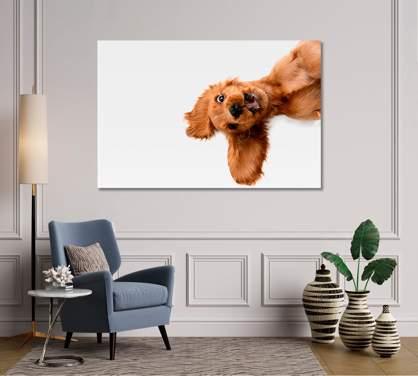 CRAZY PURE YOUTH  Funny Cute Dog Kids Room Art, Animals World Animals Canvas Print Artesty   