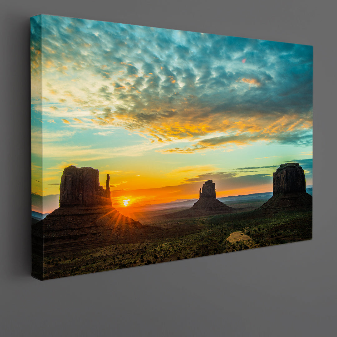 Sunrise Monument Valley Utah USA Poster Scenery Landscape Fine Art Print Artesty   