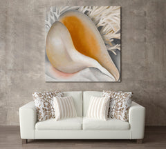 SEA SHELL Ocean Life Large Abstract Shells - Square Fine Art Artesty   