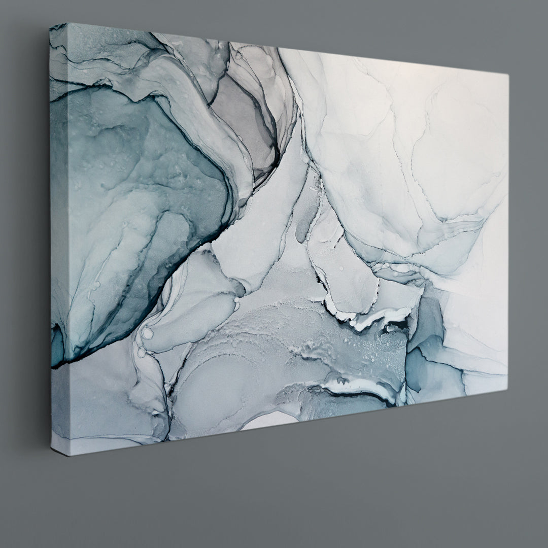 Abstract Marble Modern Contemporary Art Fluid Art, Oriental Marbling Canvas Print Artesty   