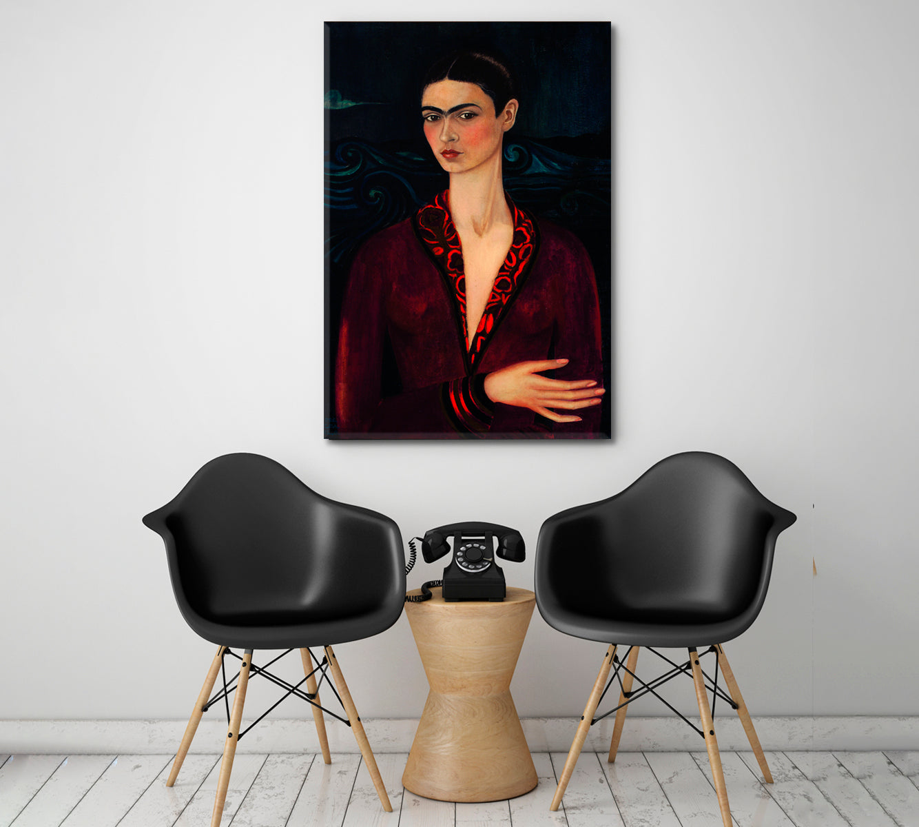 FRIDA KAHLO MASTERPIECE Mexican Greatest Artist Self Portrait - Vertical 1 panel People Portrait Wall Hangings Artesty   