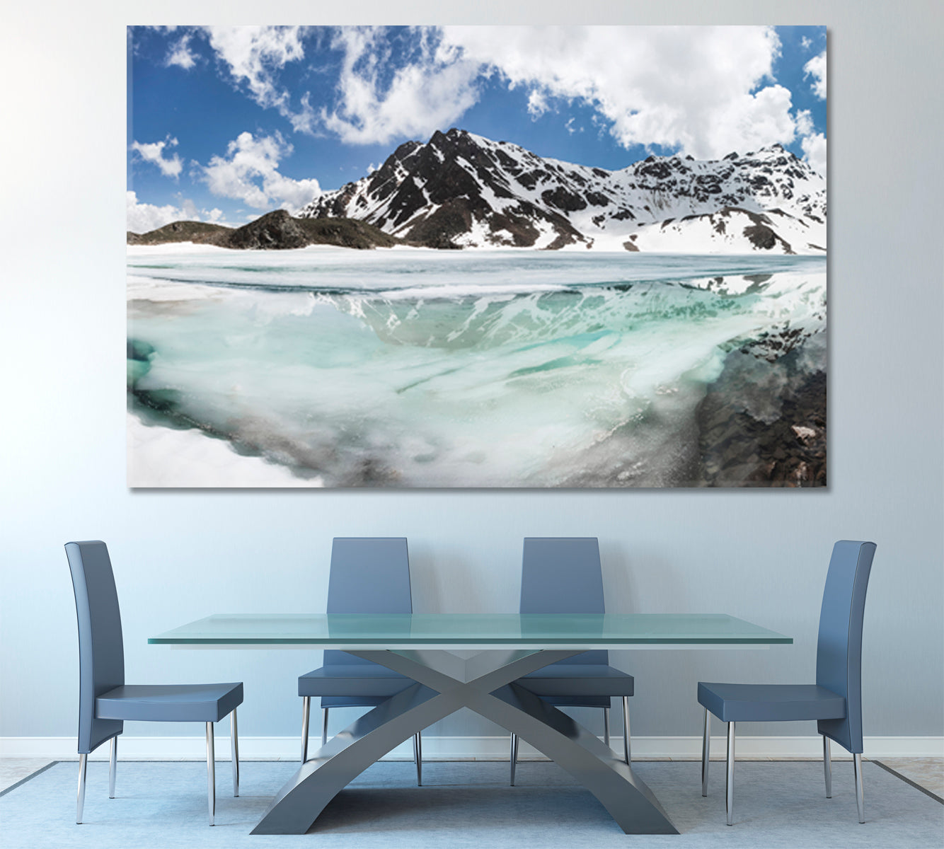 Scenery Landscape View Glacier Frozen Lake Arctic Alpine Alps Mountain Scenery Landscape Fine Art Print Artesty   