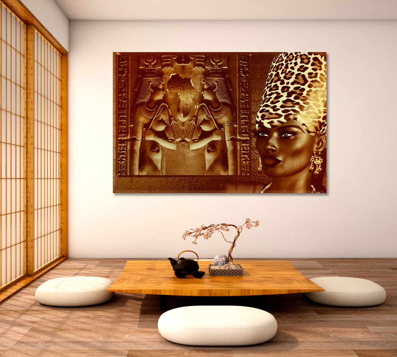 Egyptian Goddess Queen African Style Canvas Print Artesty   