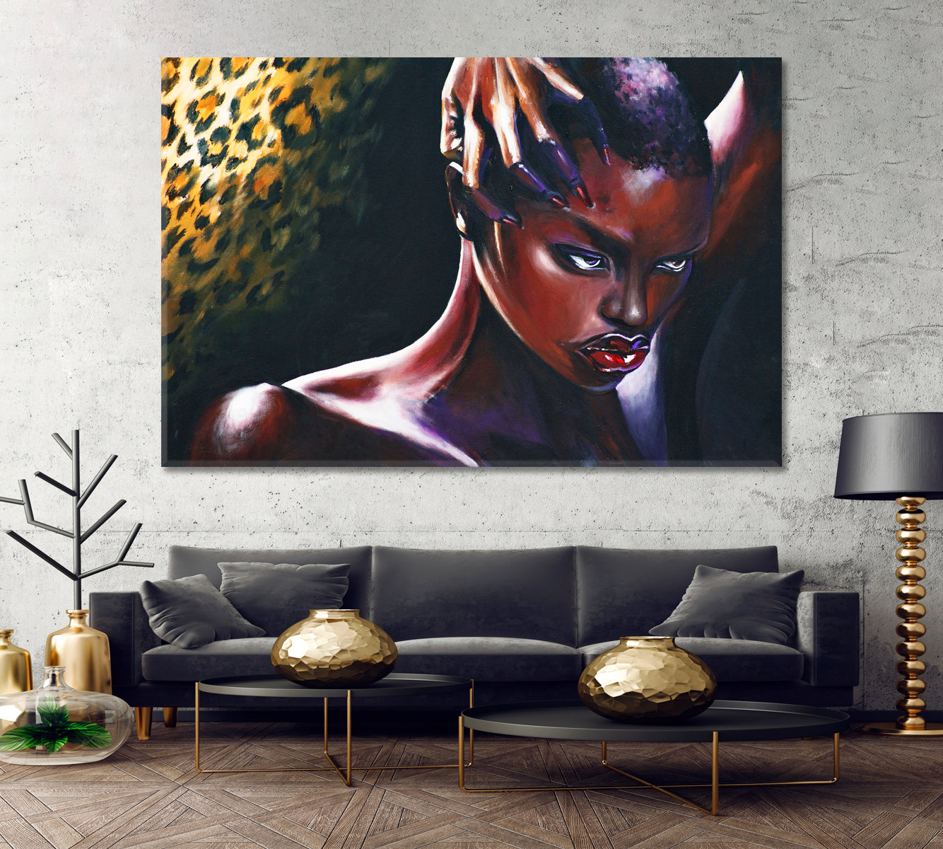 BEAUTY OF BLACK Stunning Beautiful African Woman Contemporary African Style Canvas Print Artesty   