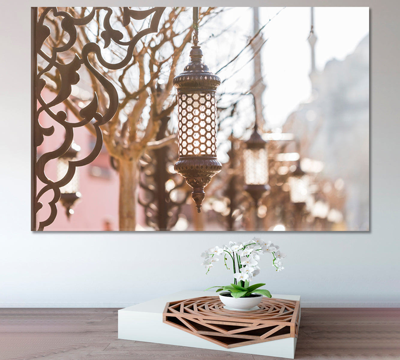 URBAN ROMANTIC Magic Vintage Street Lanterns Charming Old City Cities Wall Art Artesty   