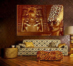 Egyptian Goddess Queen African Style Canvas Print Artesty   