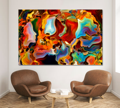 Human Mind Colorful Abstract Shapes Abstract Art Print Artesty   