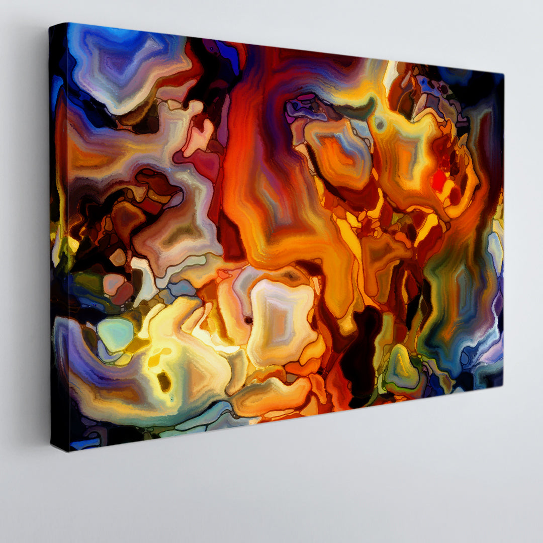 Swirls Motion Colors Abstract Design Super Trendy Art Contemporary Art Artesty 1 panel 24" x 16" 