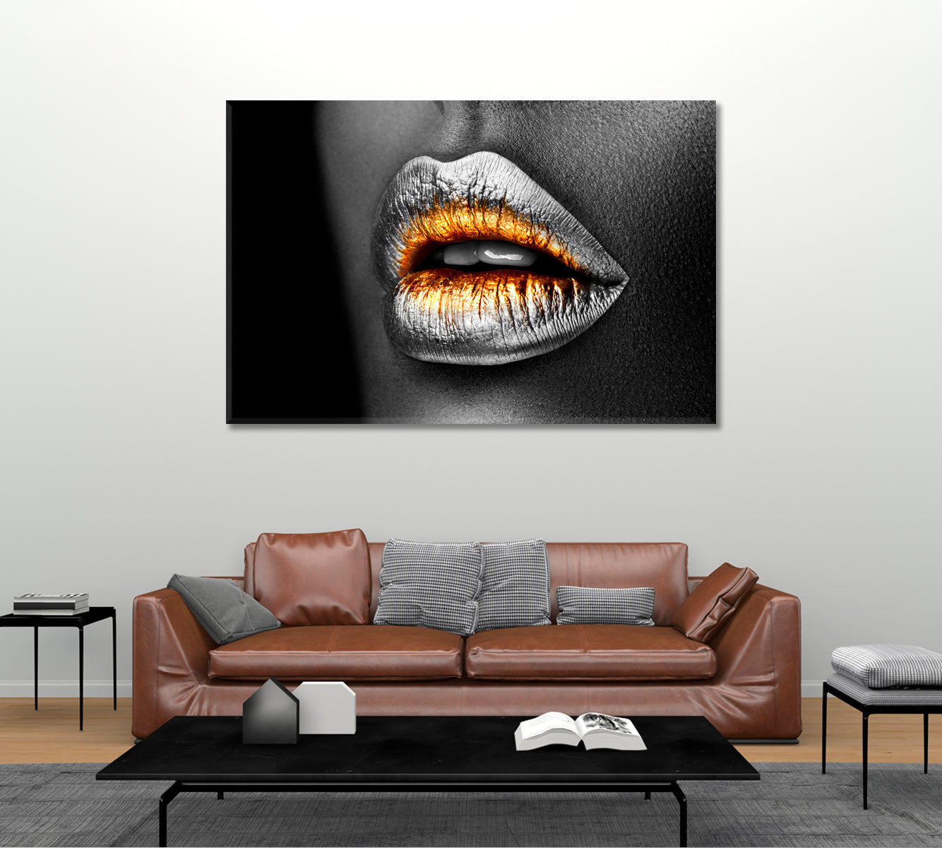 SILVER LIPS Poster Beauty Salon Artwork Prints Artesty   