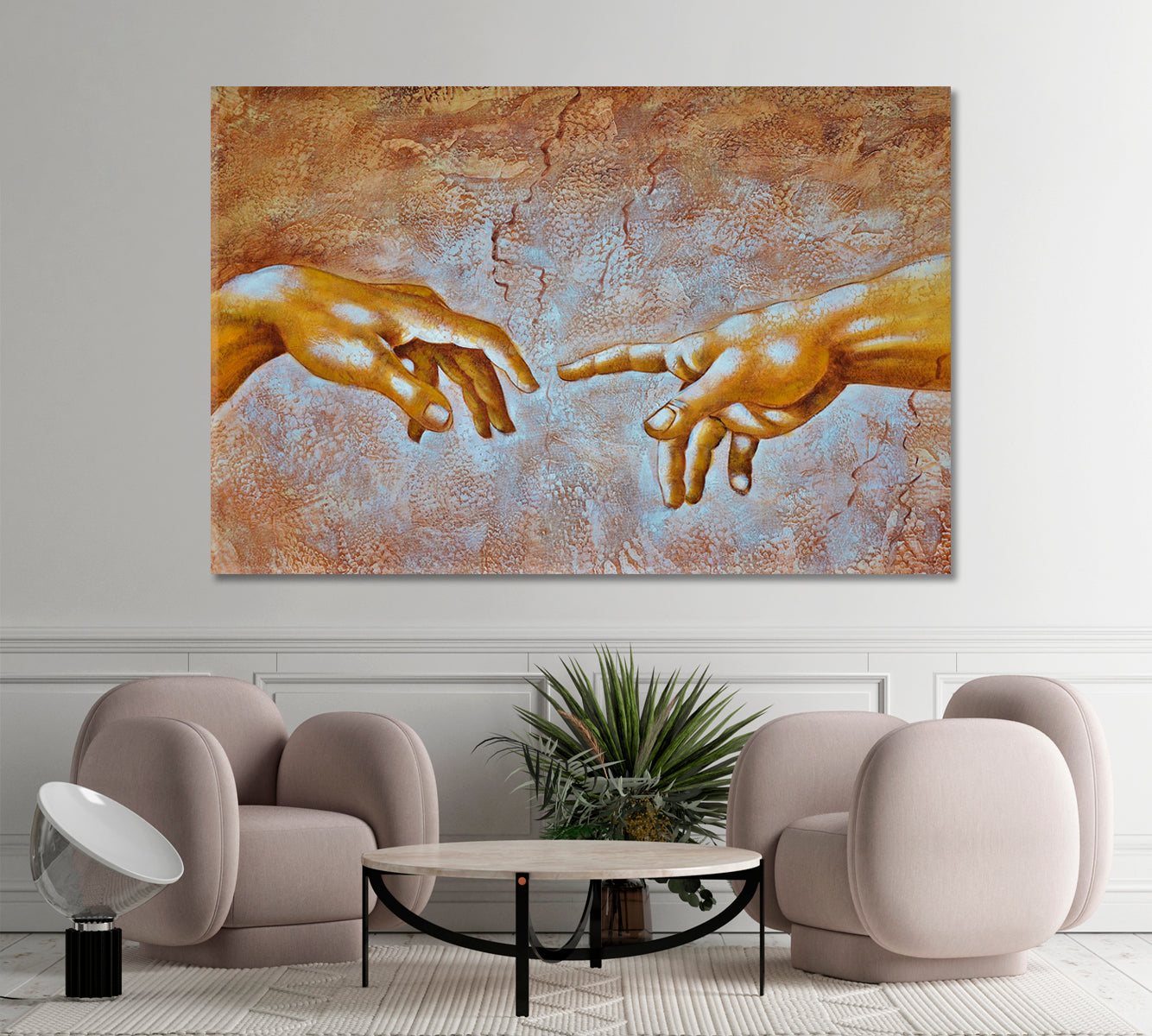 GOD IN ART Hand of God Creation of Adam Michelangelo Religious Modern Art Artesty   