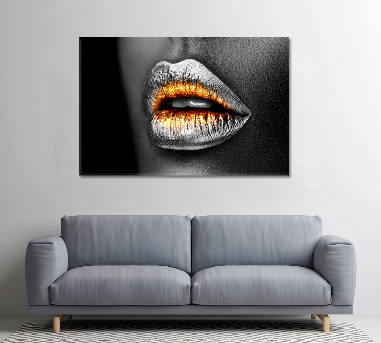 SILVER LIPS Poster Beauty Salon Artwork Prints Artesty   