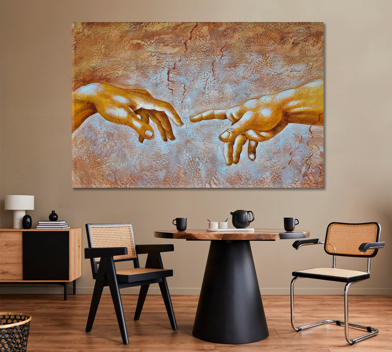 GOD IN ART Hand of God Creation of Adam Michelangelo - Artesty.com