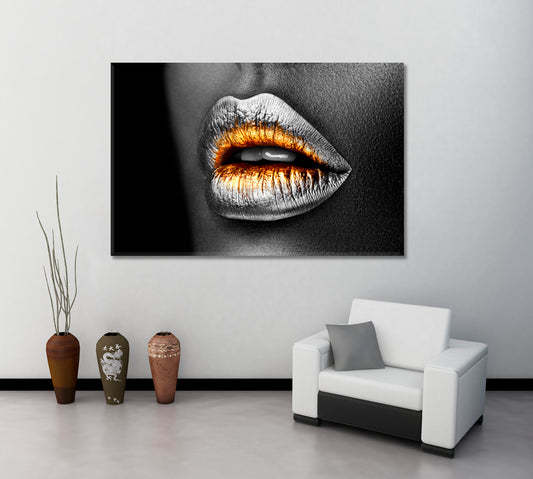 SILVER LIPS Poster Beauty Salon Artwork Prints Artesty   