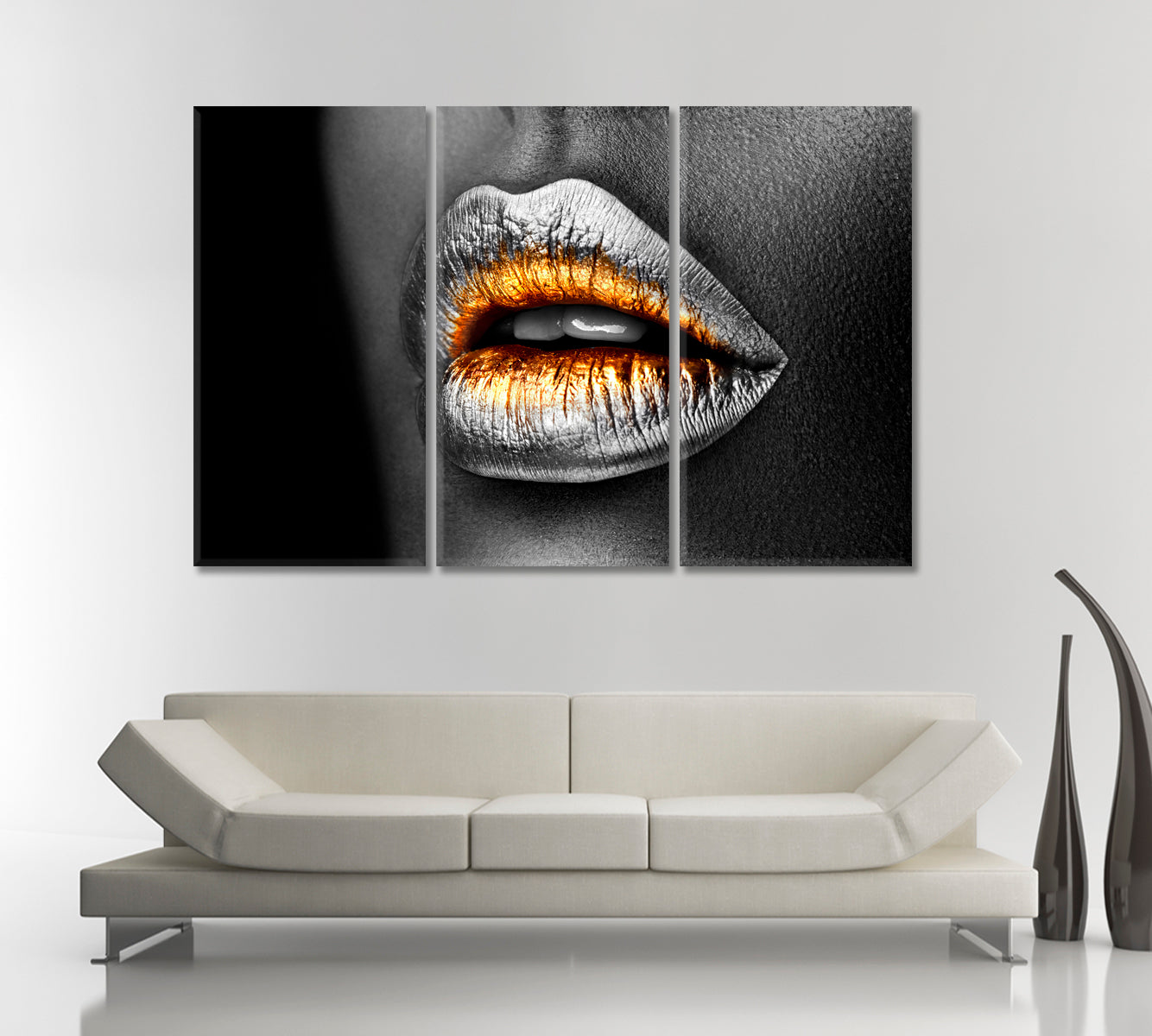 SILVER LIPS Poster Beauty Salon Artwork Prints Artesty   