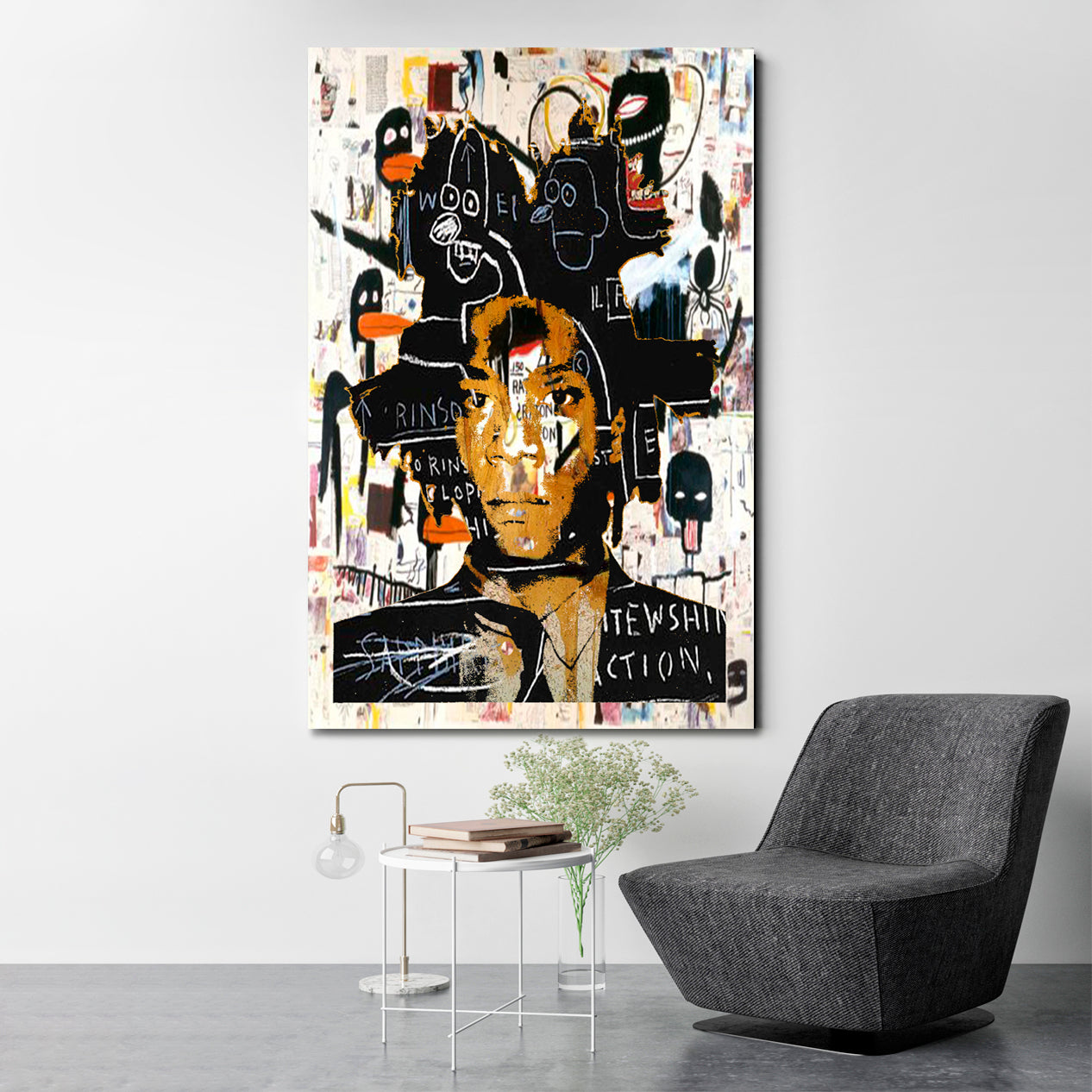 Defiant Basquiat Style Contemporary Art Artesty   