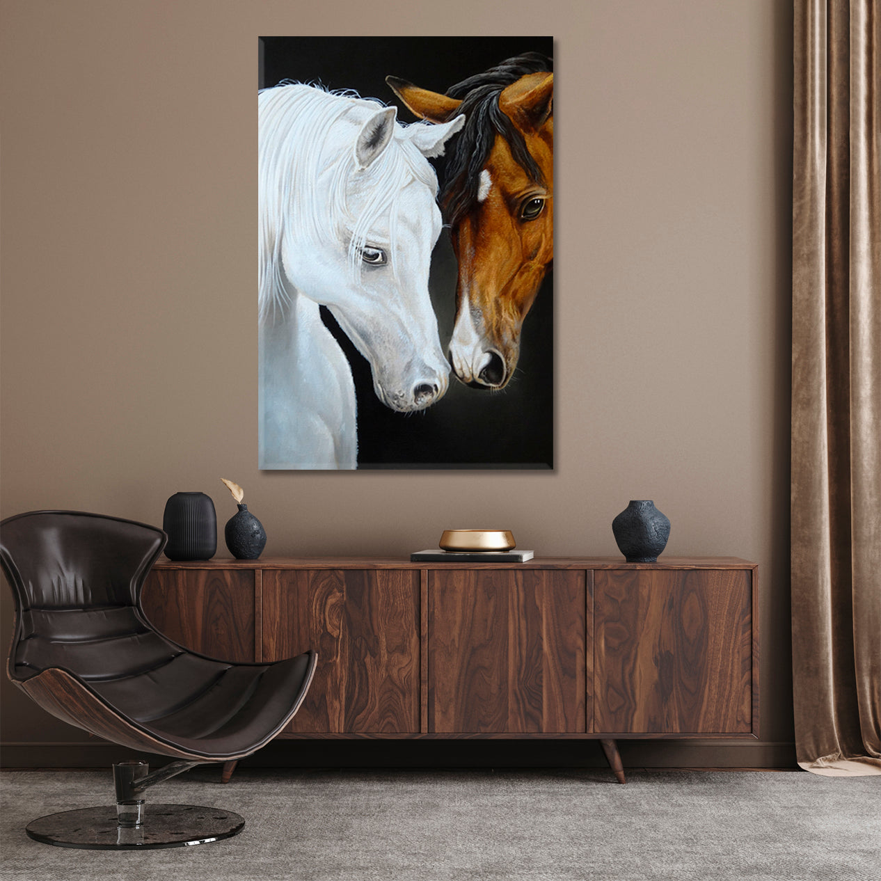 Horses In Love Animals Canvas Print Artesty   