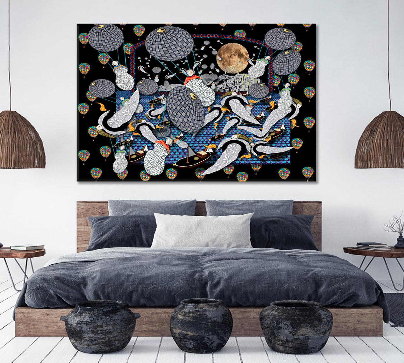 Futuristic Trippy Psychedelic Creative Contemporary Art Contemporary Art Artesty 1 panel 24" x 16" 