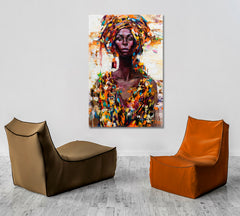 Vivid Beautiful Afro Woman Incredible Black Girl Poster People Portrait Wall Hangings Artesty   