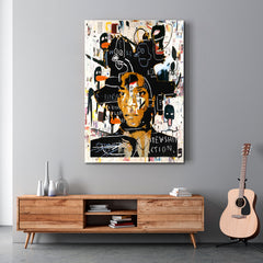 Defiant Basquiat Style Contemporary Art Artesty 1 Panel 16"x24" 
