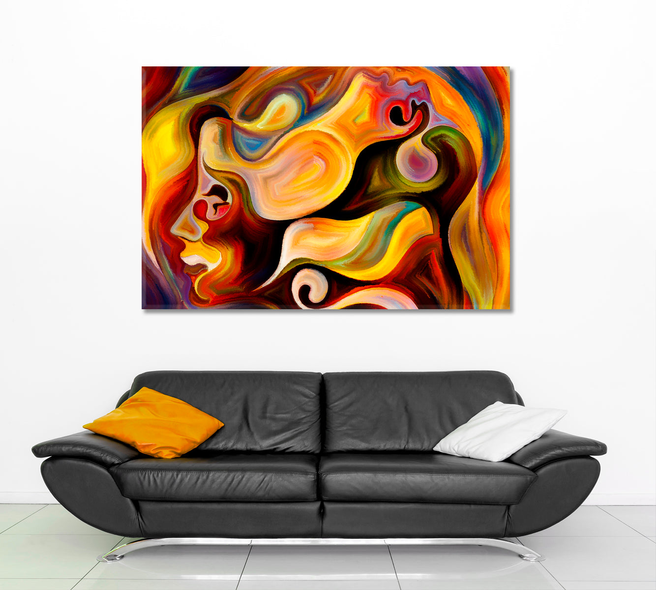 Creative Abstraction Colors And People Abstract Art Print Artesty 1 panel 24" x 16" 