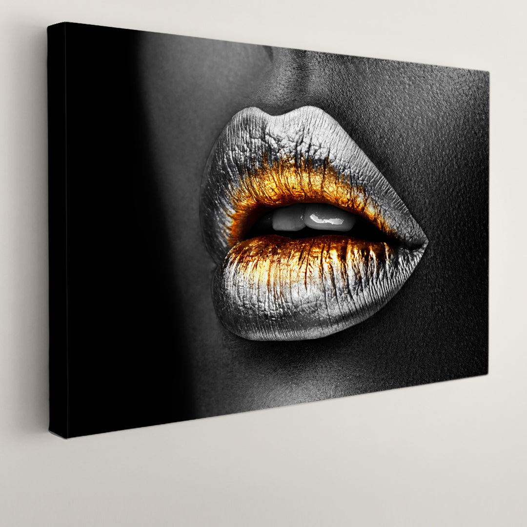 SILVER LIPS Poster Beauty Salon Artwork Prints Artesty   