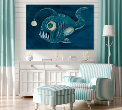 Abstract Fish Deep Sea Animals Canvas Print Artesty   