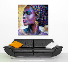BLACK IS BEAUTIFUL Amazing African Woman Fine Art Artesty 1 Panel 12"x12" 