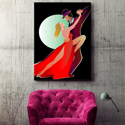 TANGO Dance Under The Moonlight Pop Culture Canvas Print Artesty   