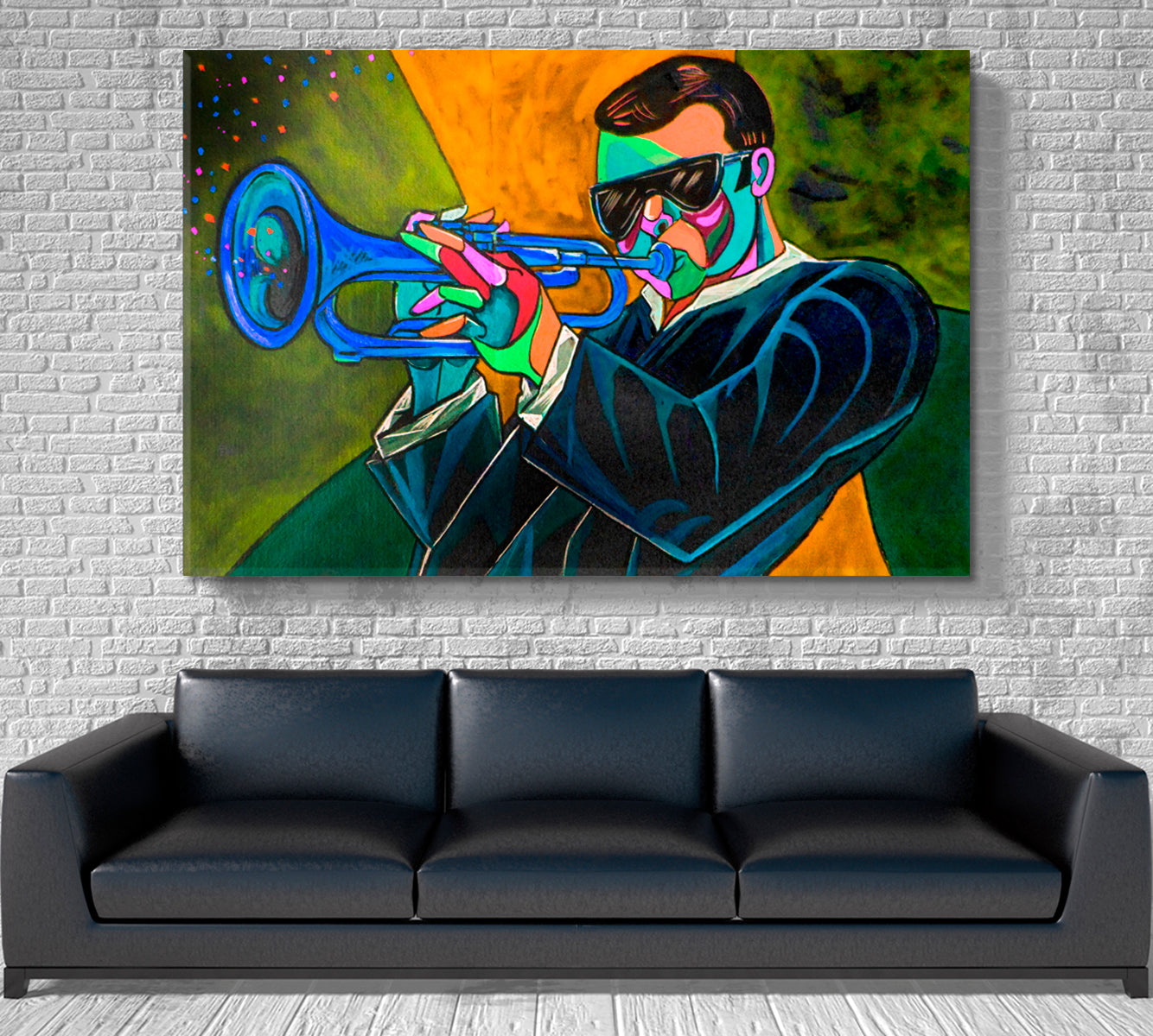 Sounds of Jazz Music Wall Panels Artesty 1 panel 24" x 16" 