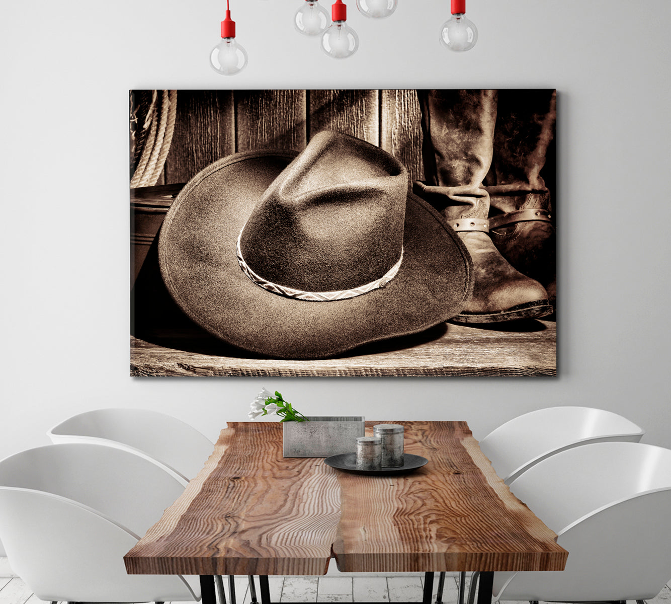 AMERICAN WEST LEGEND Cowboy Western Vintage Retro Style Vintage Affordable Canvas Print Artesty   