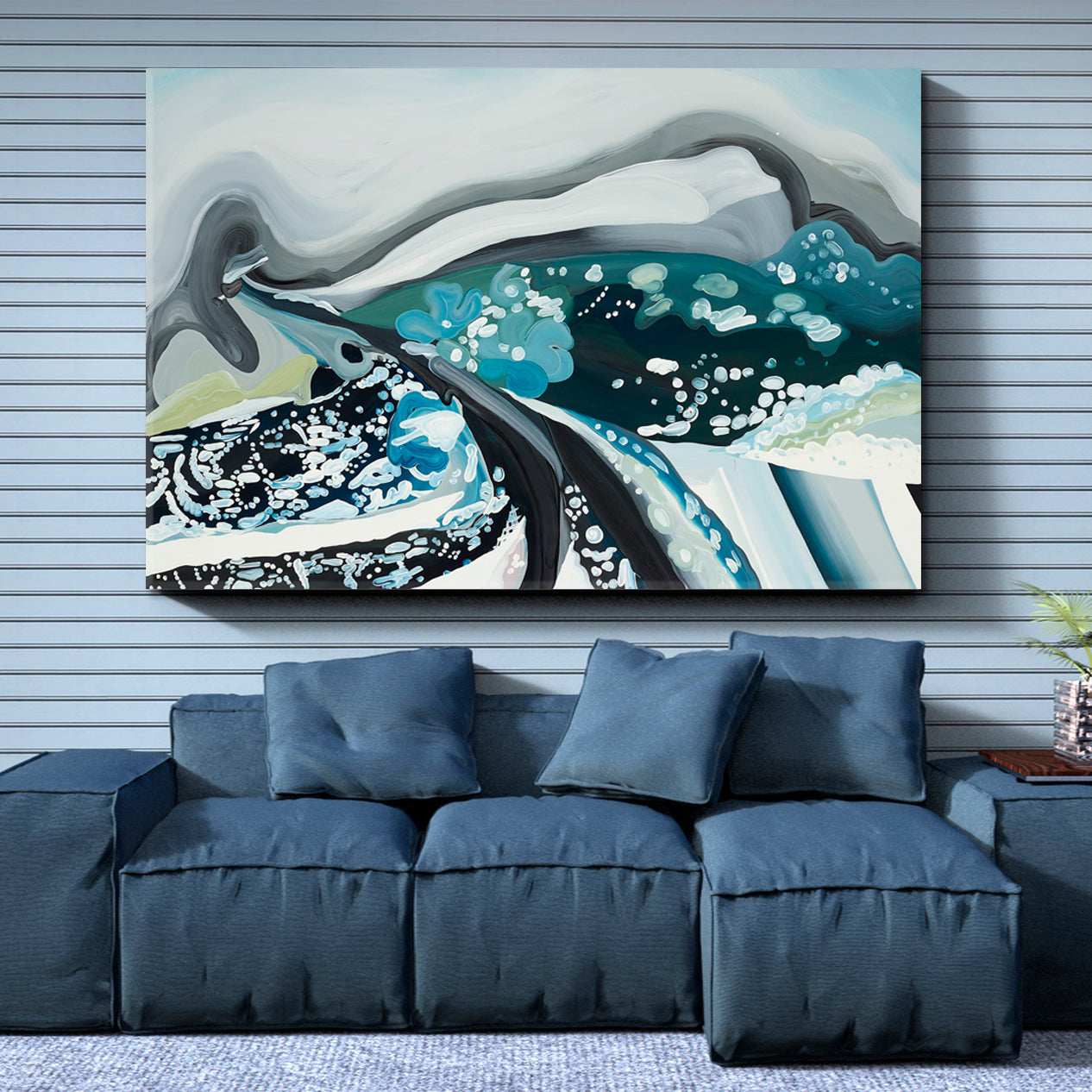 CONTEMPORARY ABSTRACT Blue Artwork Contemporary Art Artesty   