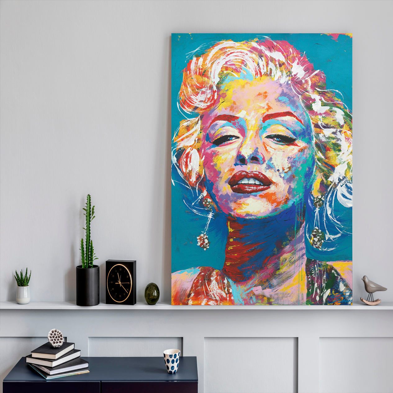 MARILYN MONROE  Modern Art Trendy Canvas Print - Vertical Celebs Canvas Print Artesty   